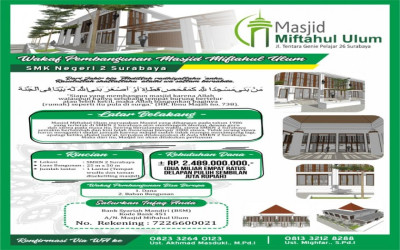 WAKAF PEMBANGUNAN MASJID MIFTAHUL ULUM SMKN 2 SURABAYA